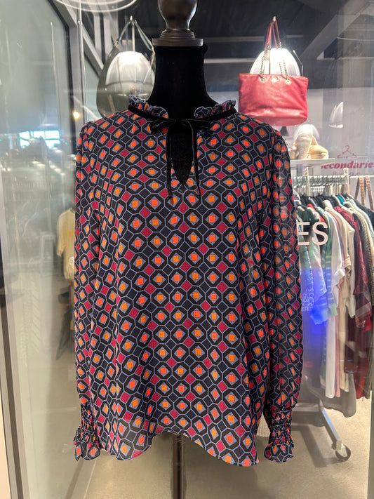 Geometric Pattern Blouse