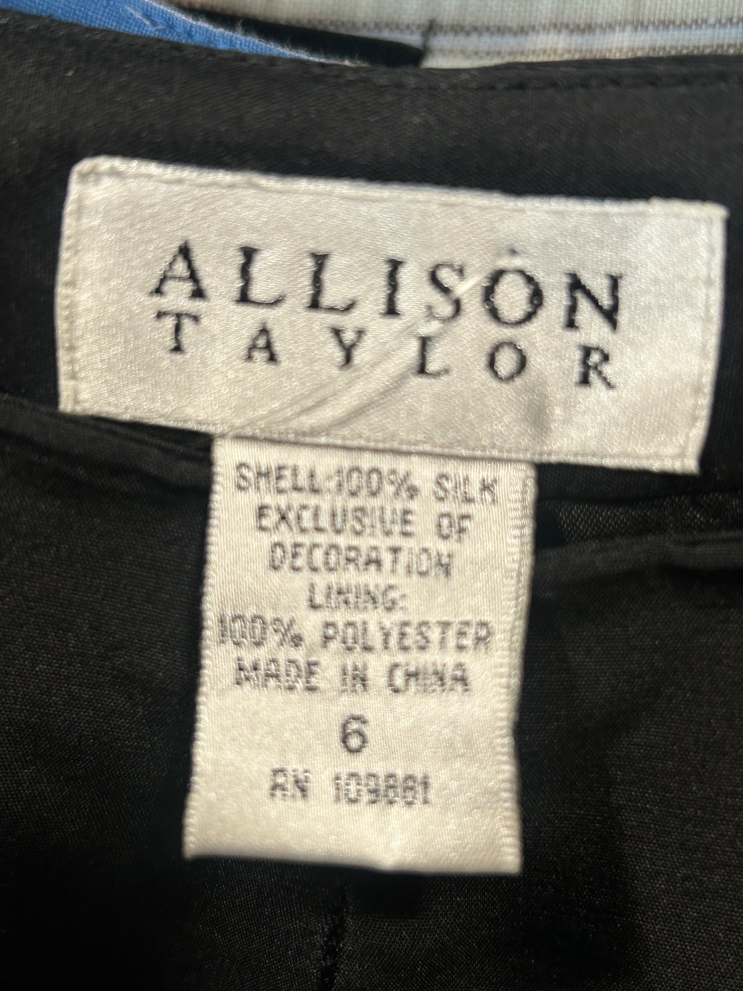 “Allison Taylor” Silk Embroidered Pants