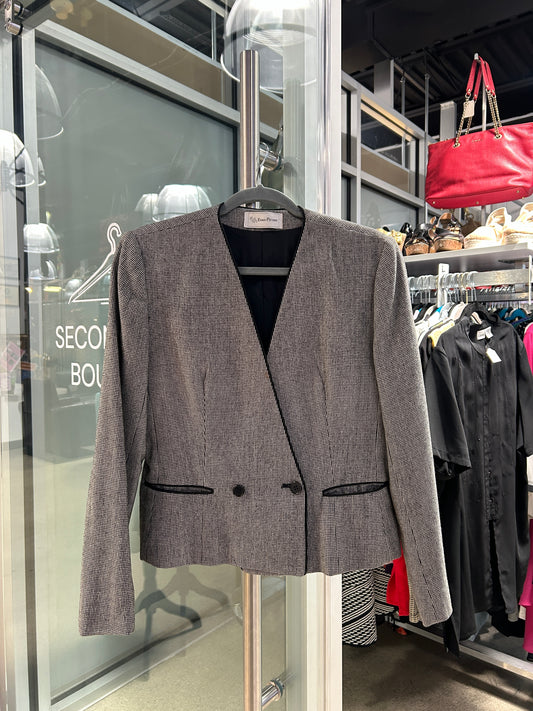 Houndstooth Wool Blazer