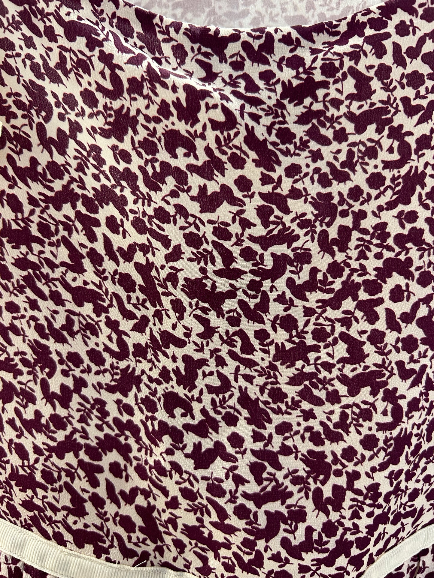 V-neck pleated silk printed cami top