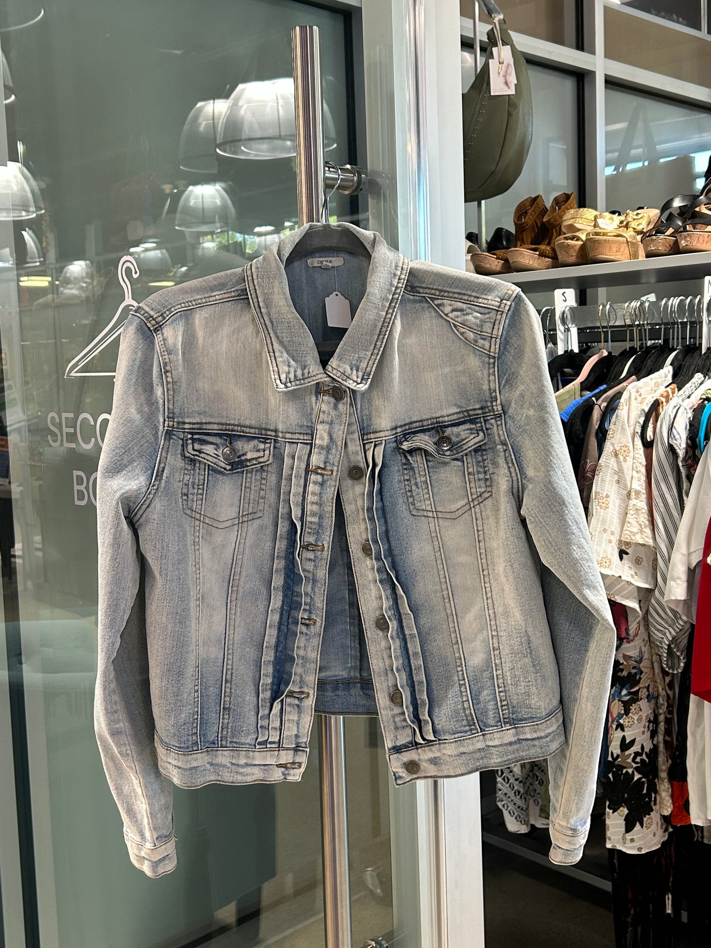 Light wash denim jacket