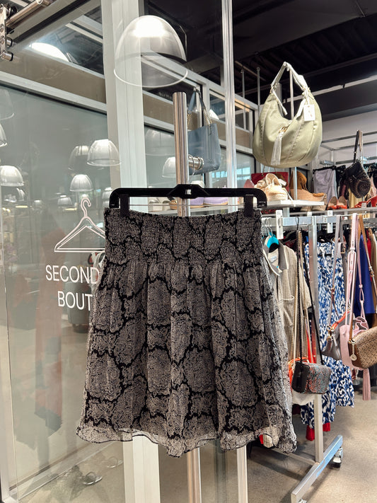 Paisley print a-line skirt