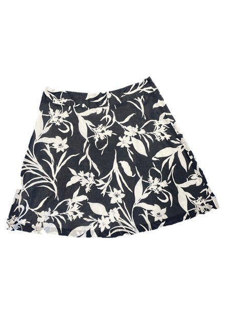 Flower Print Mini Skater Skirt
