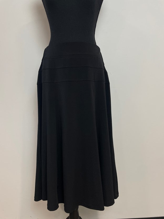 Black a Line Midi Skirt