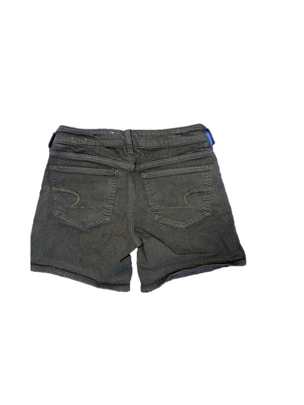 Black Super Stretch Midi Shorts