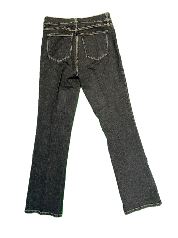 Bootcut Dark Wash Jeans Tan Stitching