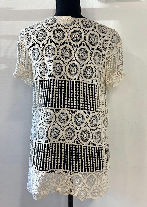 Cream Crochet Boho Top