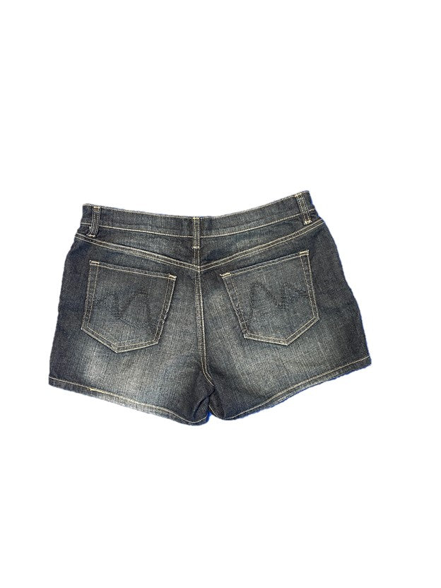 Dark Wash Fitted Jean Shorts