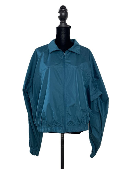 Teal Polyester Shell Jacket