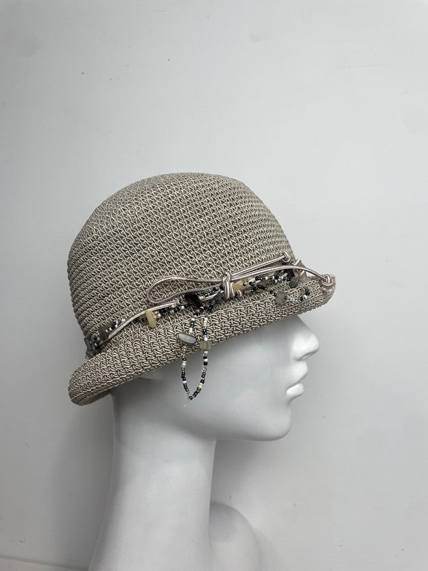 Vintage Bohemian Bucket Beaded Squash & Wash Hat