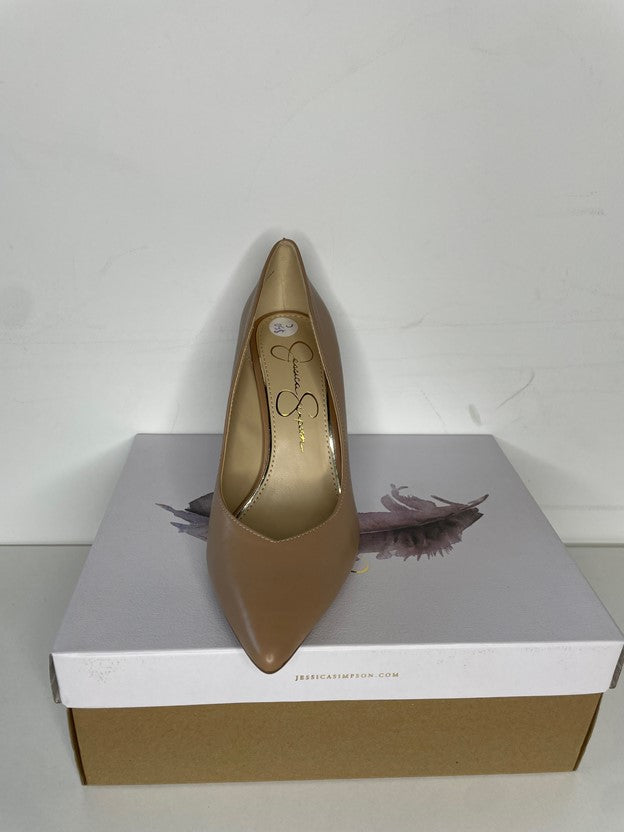 ‘Haneh’ Nude Matte Leather Pumps