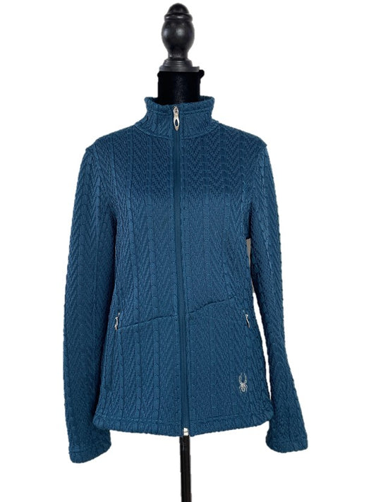 Teal Cable Knit Core Fleece