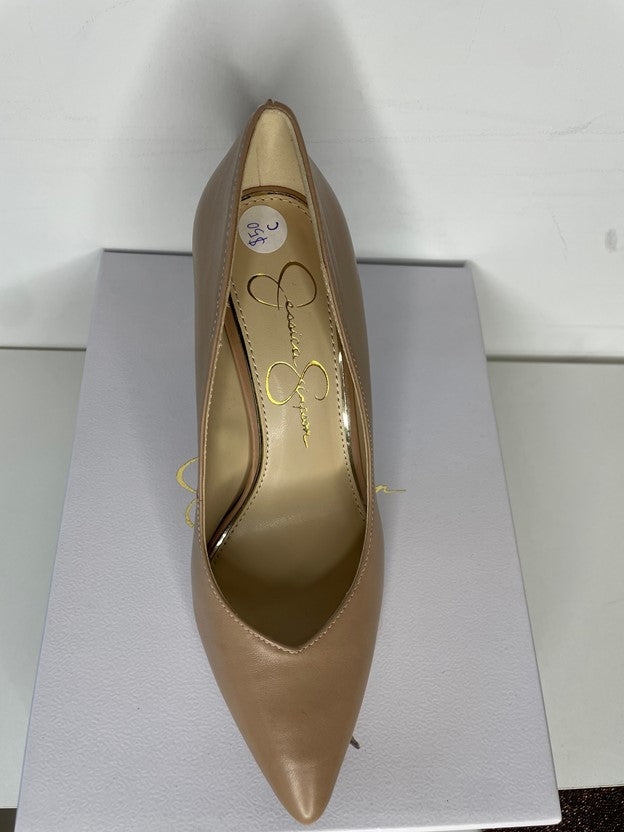 ‘Haneh’ Nude Matte Leather Pumps