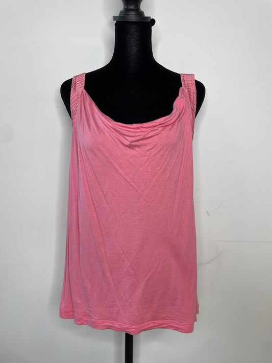 Pink Cowl Neck Sleeveless Tank
