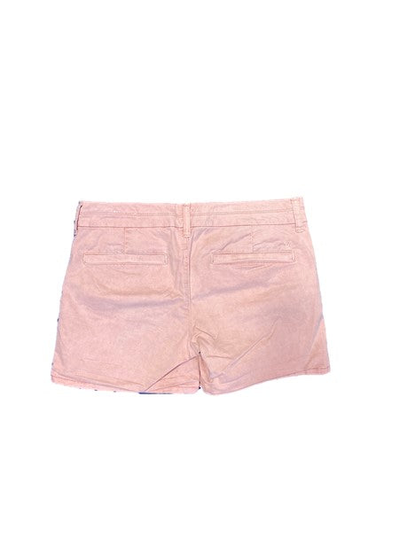 Washed Out Salmon Cargo Midi Shorts