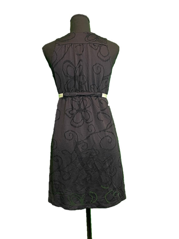 Black w Flower Eyelets and White Ribbon
