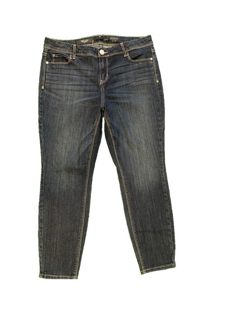 Skinny Mid Rise Dark Wash Blue Denim Jean