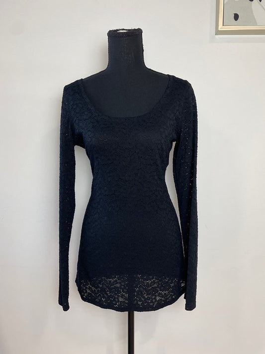 Full Floral See Through Lace Longsleeve Top