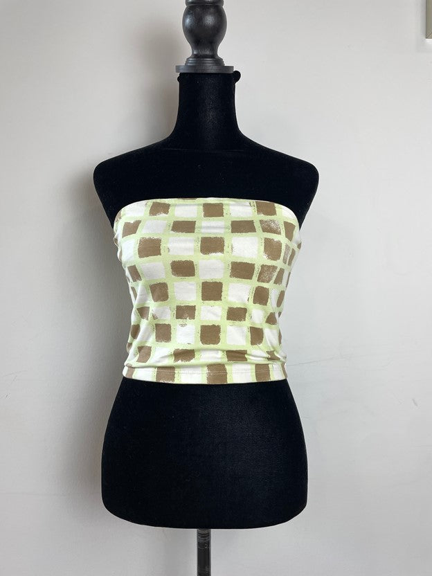 Multicolor Geometric Pattern Tube Top