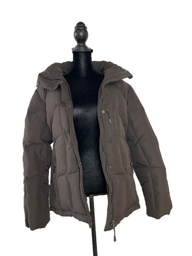 Brown Fur Lined Puffer With Removable Hood