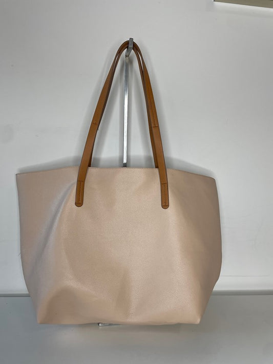 Two Tone Pleather Tote Bag