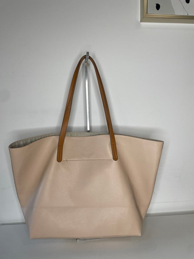 Two Tone Pleather Tote Bag