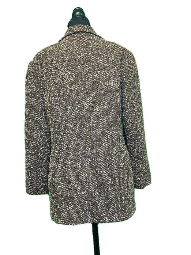 Lined Interior Brown Tweed Blazer Jacket