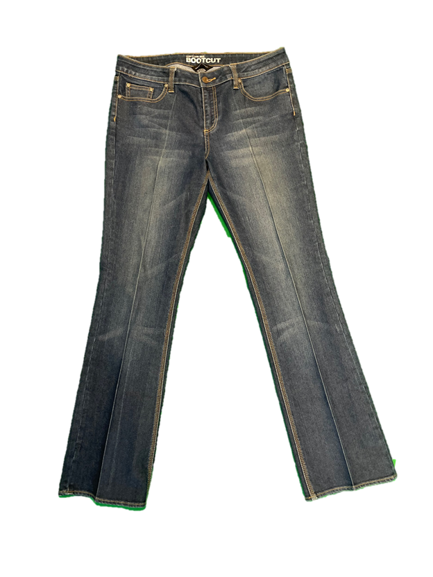 Curvy Low Rise Bootcut Blue Jeans