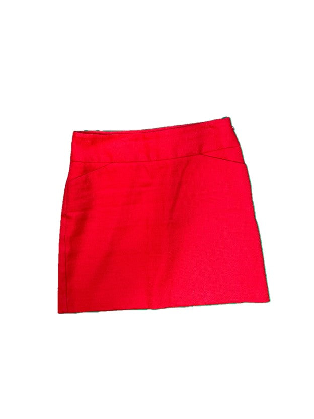 Red Knit Mini Skirt