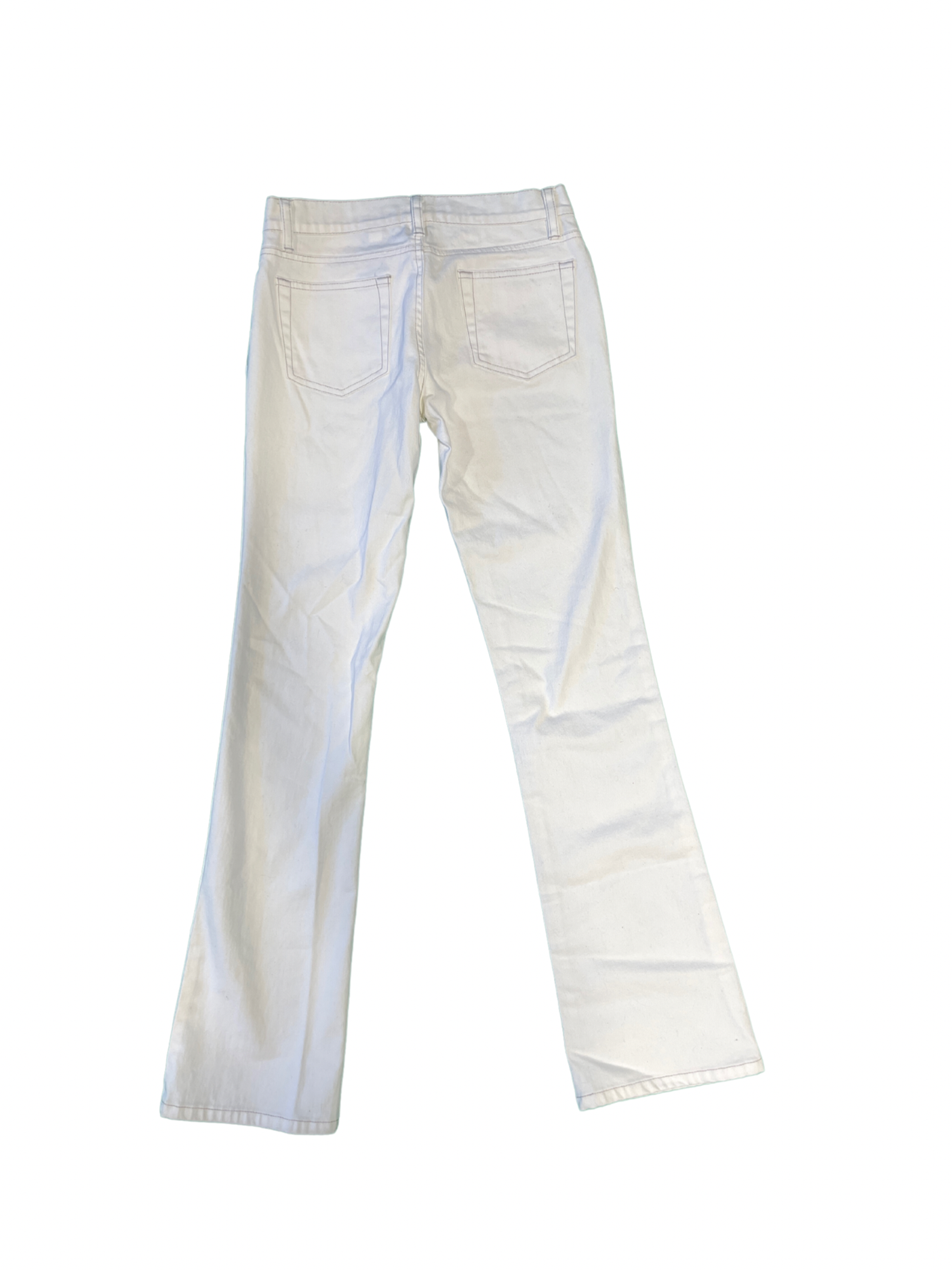 White Straight Legged Pants