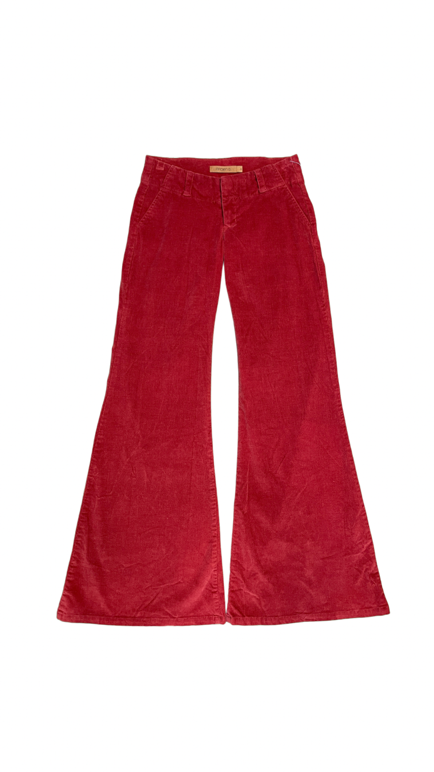 Burnt Orange Low Waisted Corduroy Flare Pants