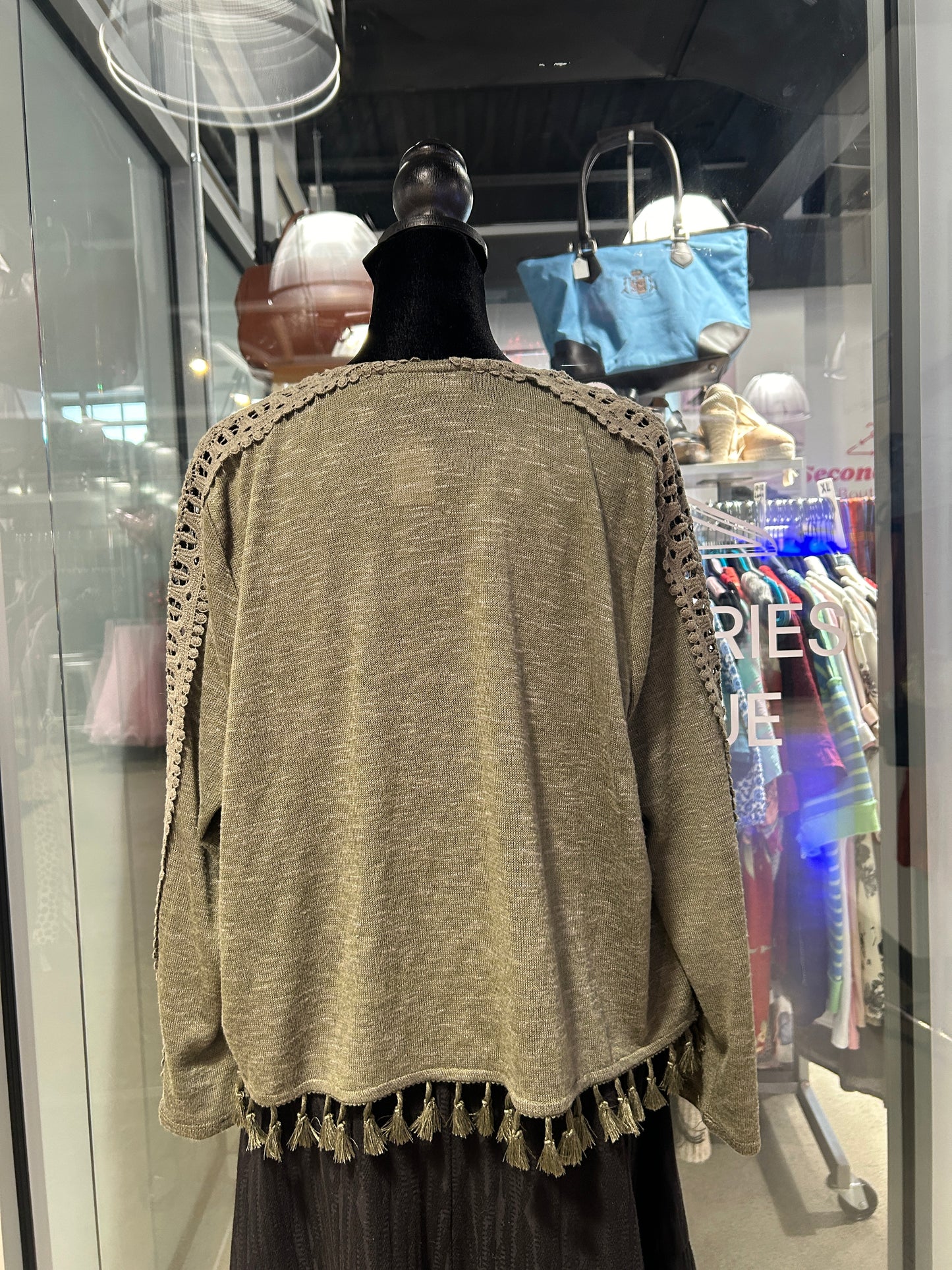 “August Silk” Tassel Fringe Cardigan