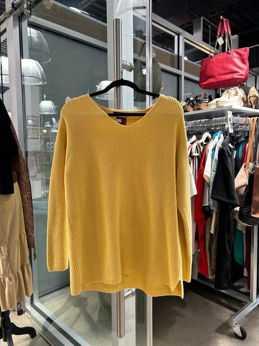 Yellow Tommy Hilfiger Scoop Neck Knit Sweater