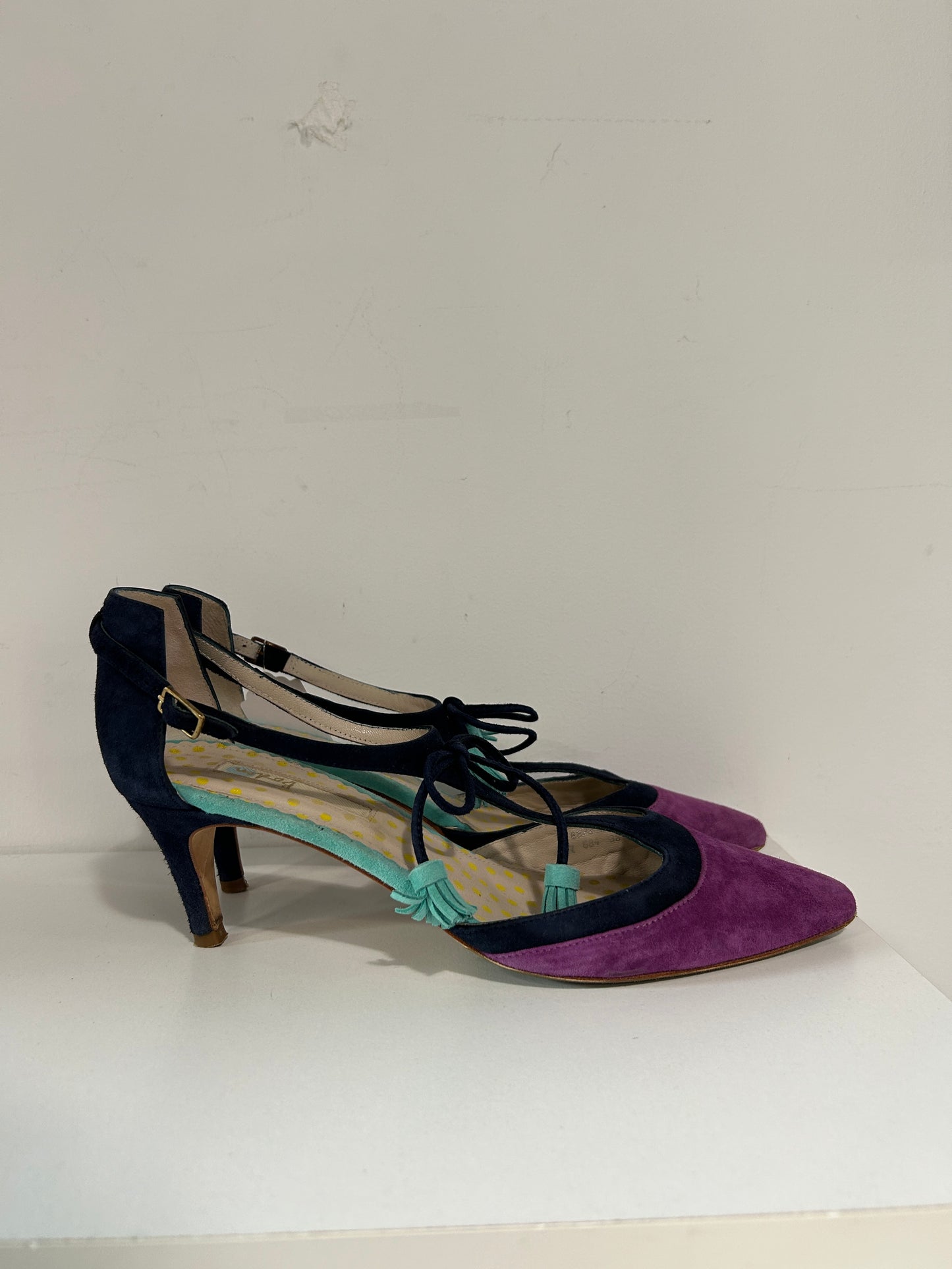 “Boden” Suede Ankle Strap Heels
