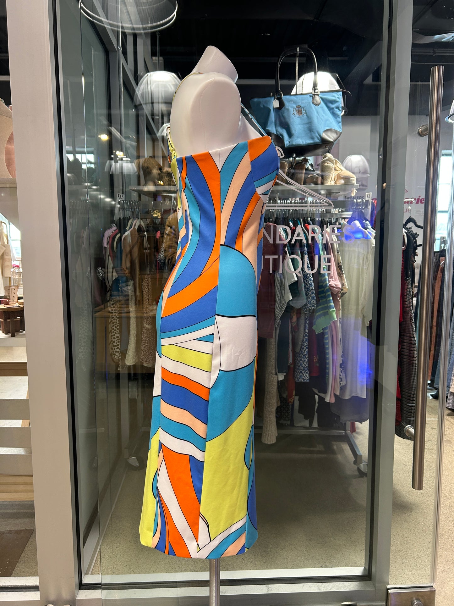 “Cache” Printed BodyCon Midi Dress