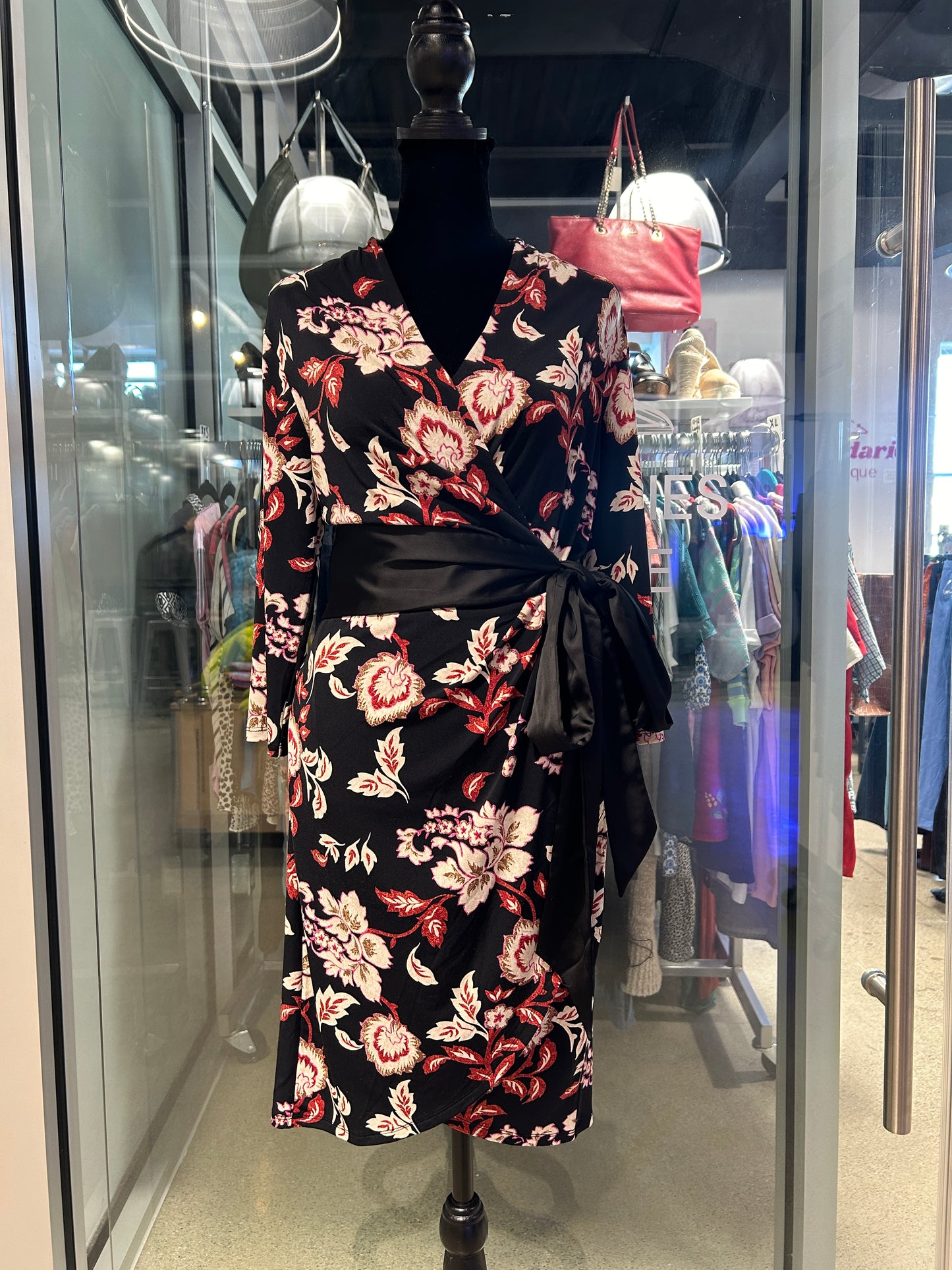 “White House Black Market” Floral Wrap Dress
