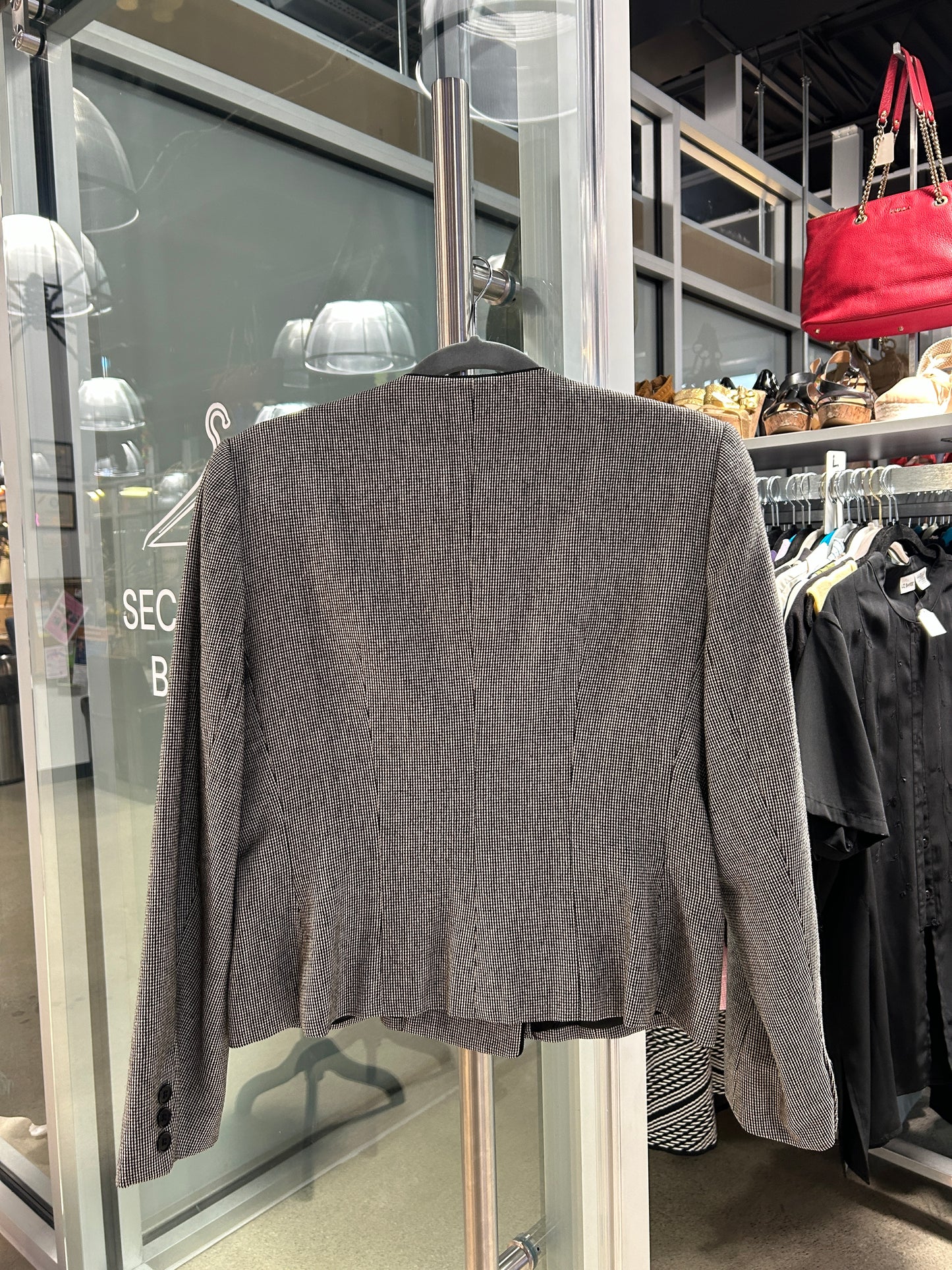 Houndstooth Wool Blazer