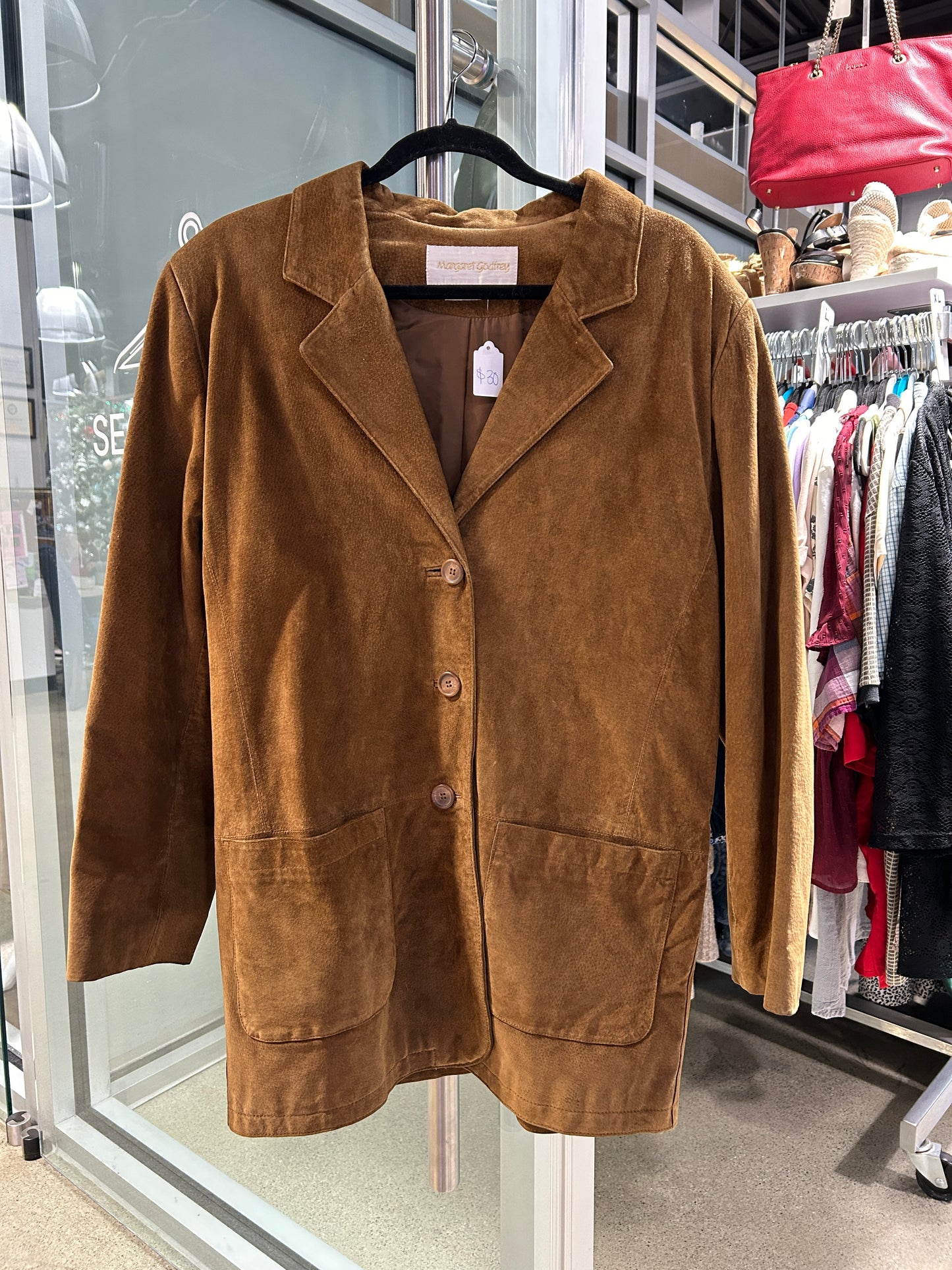 “Margaret Godfrey” Suede Leather Jacket