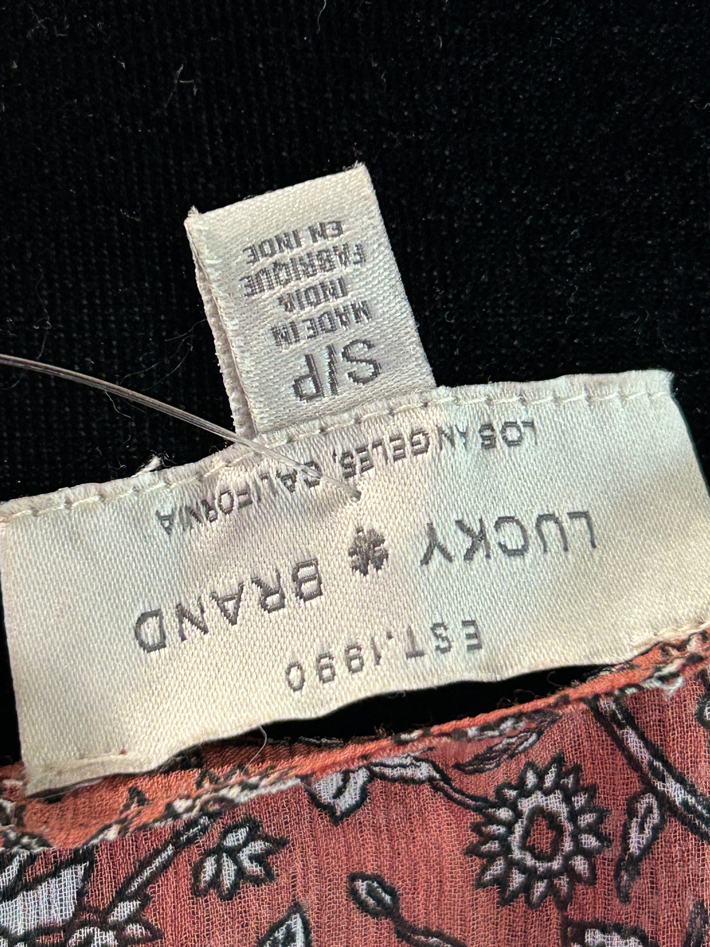 “Lucky Brand” Flowy Floral Long-Sleeve Blouse