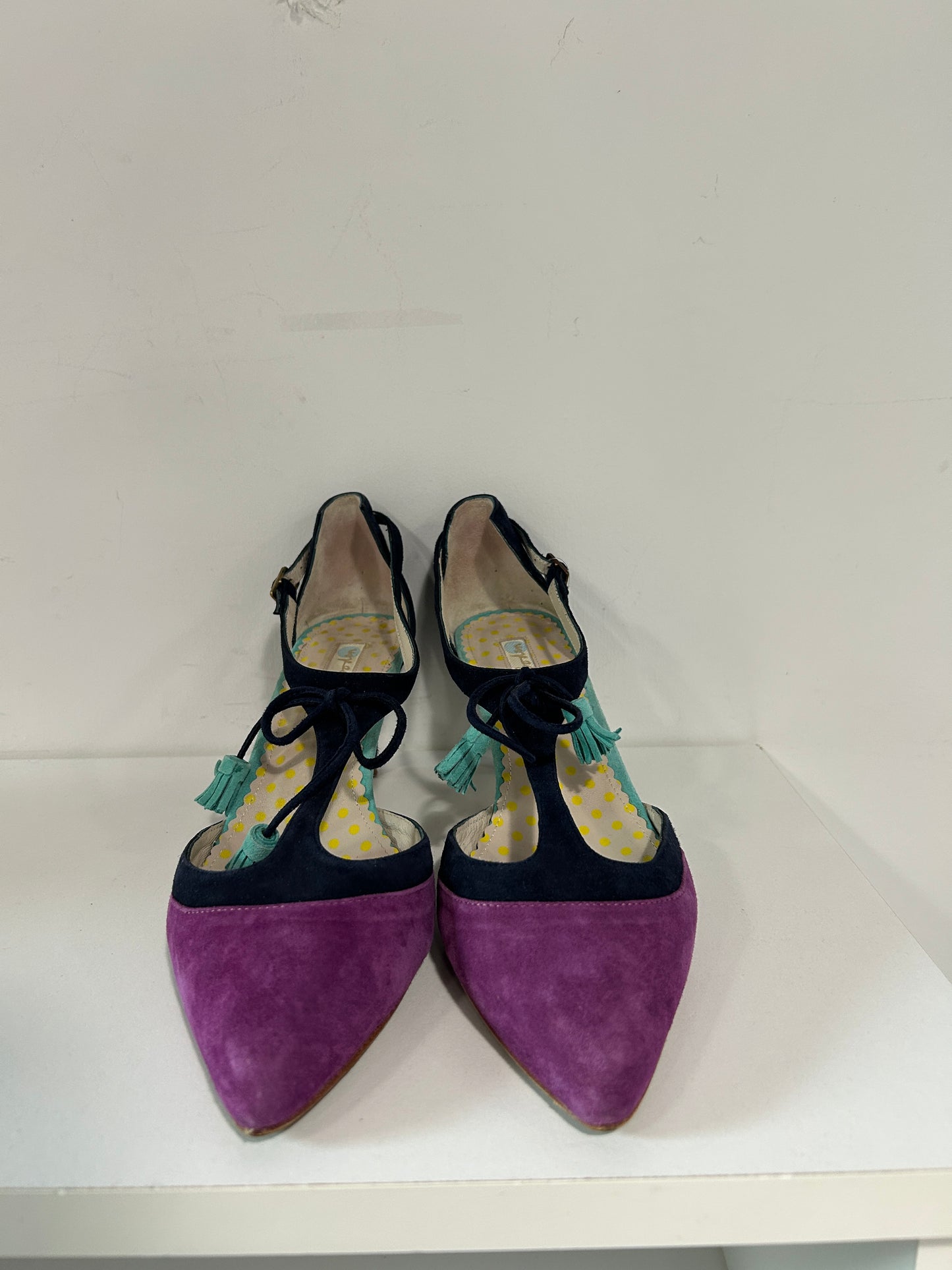“Boden” Suede Ankle Strap Heels