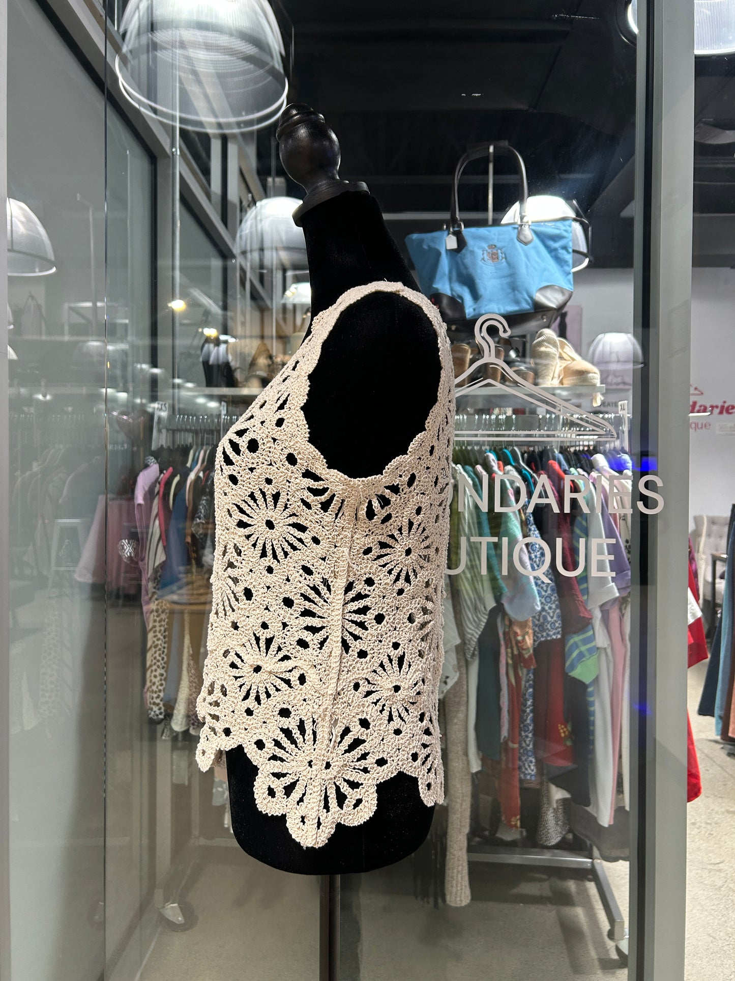 “Rebellion Again” Floral Crochet Tank