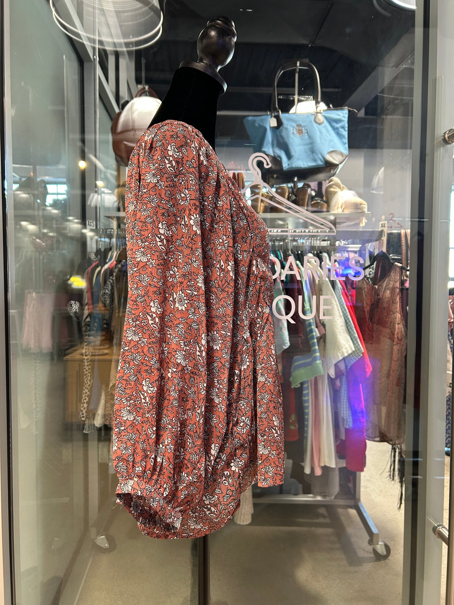 “Lucky Brand” Flowy Floral Long-Sleeve Blouse