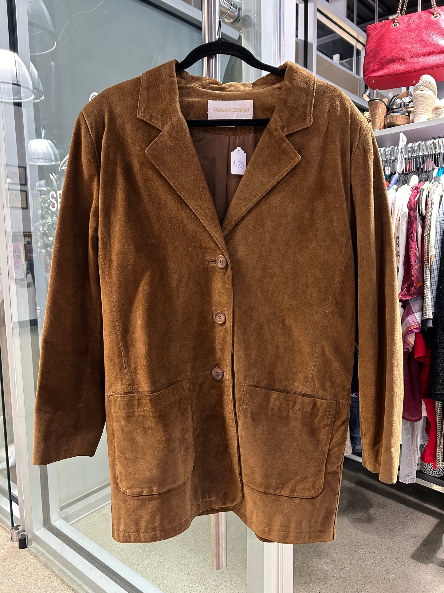 “Margaret Godfrey” Suede Leather Jacket