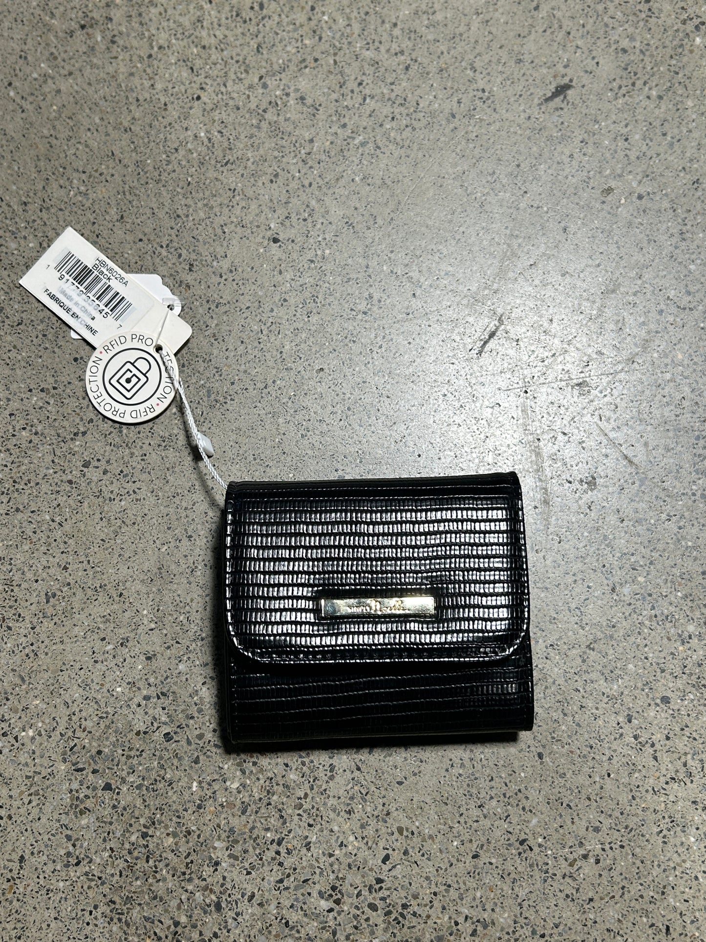 Black reptile embossed wallet