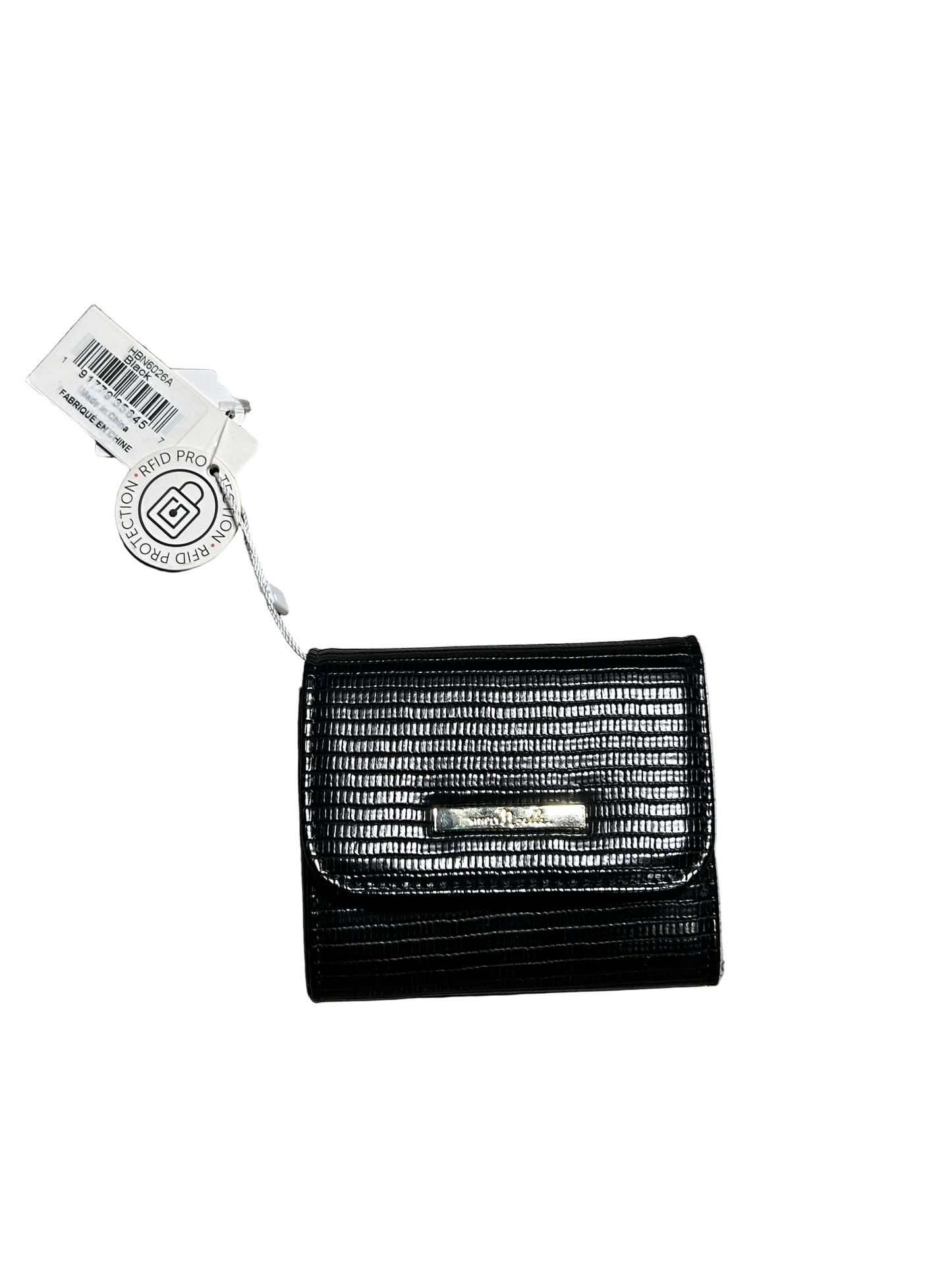 Black reptile embossed wallet