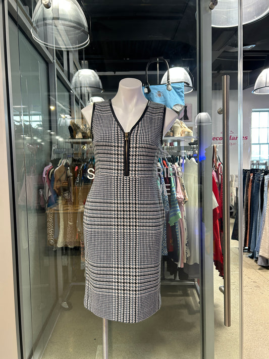 “Tory Burch” Houndstooth Mini Sheath Dress