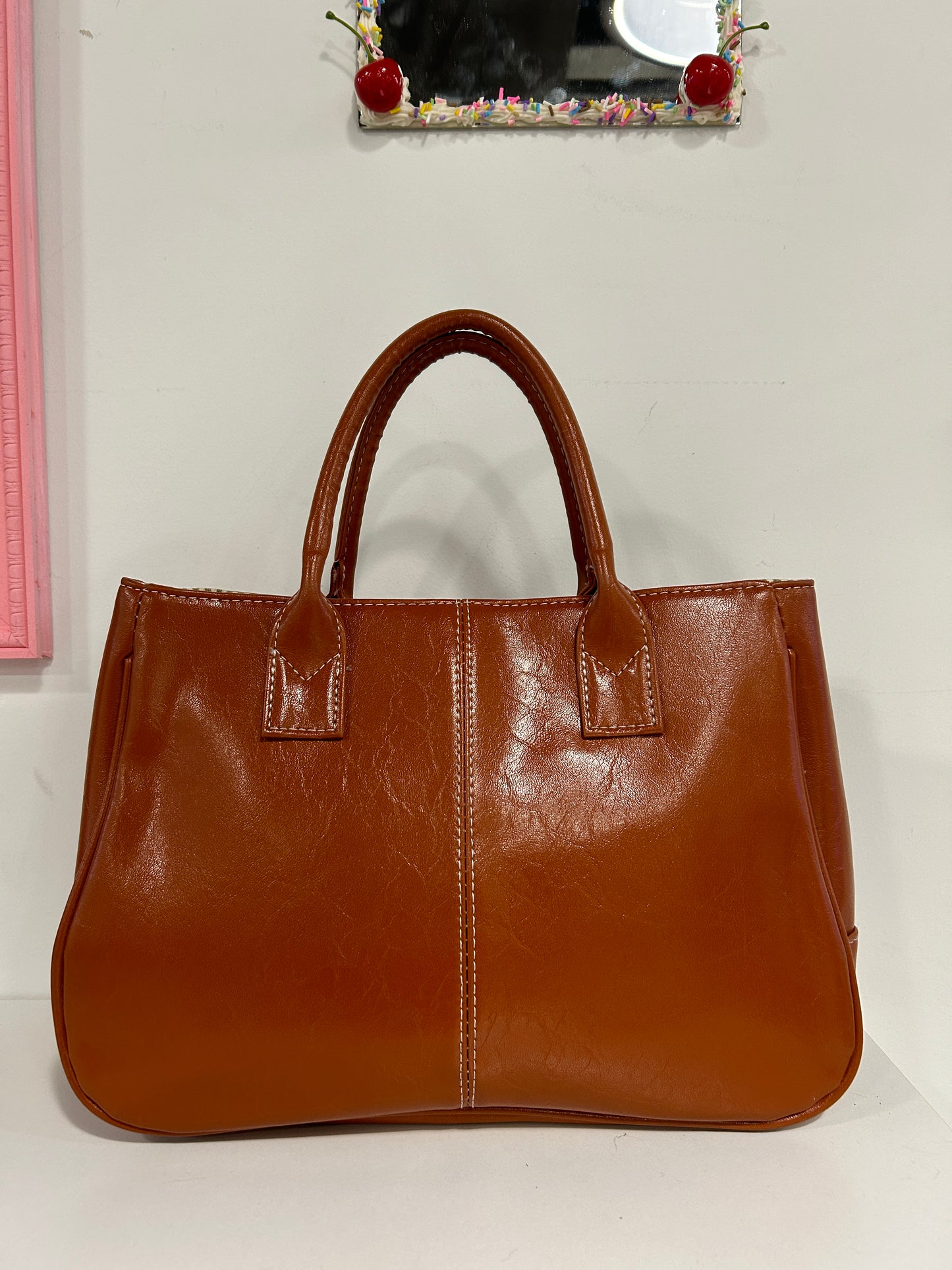 Faux Leather Mini Tote