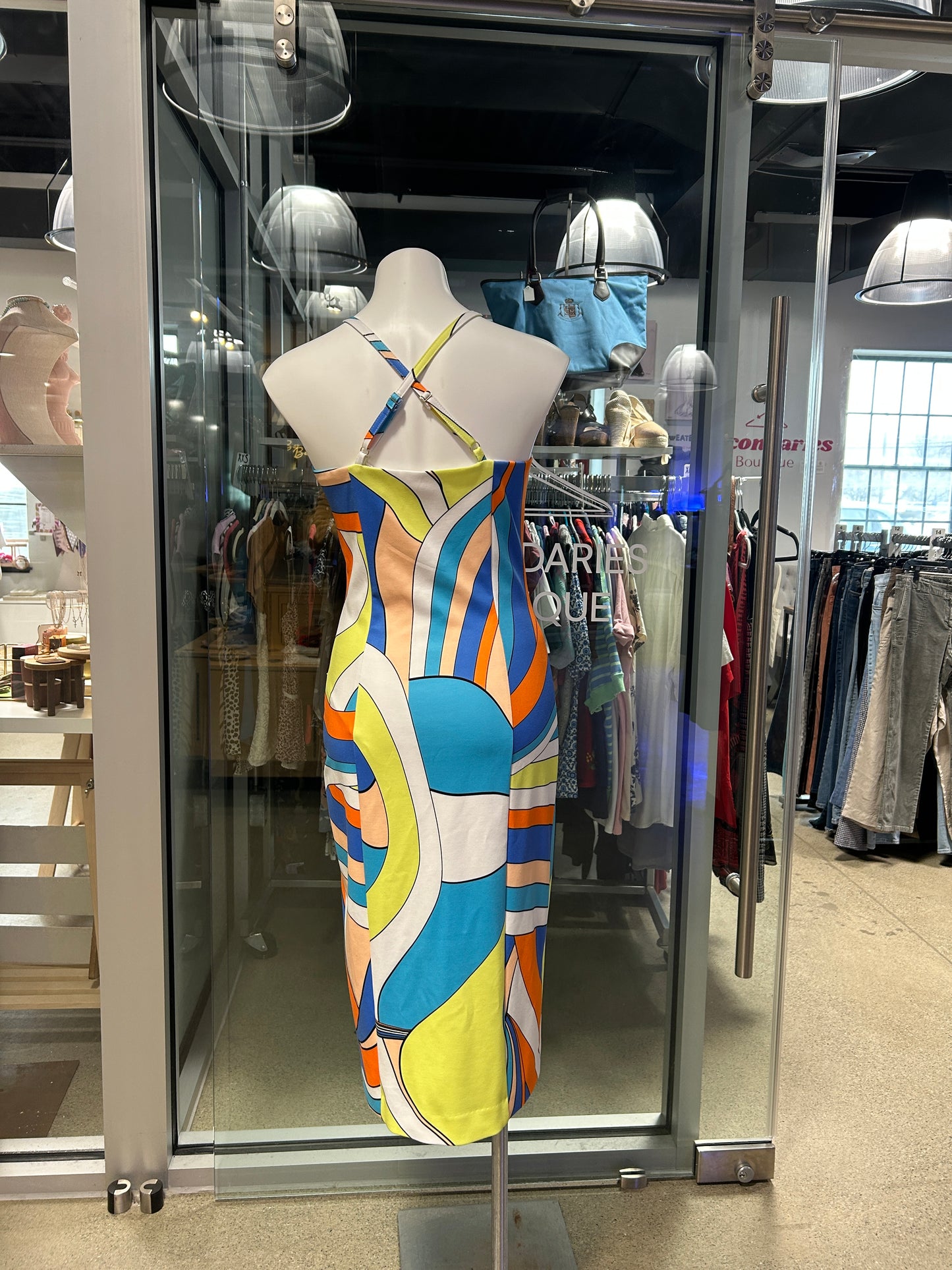 “Cache” Printed BodyCon Midi Dress