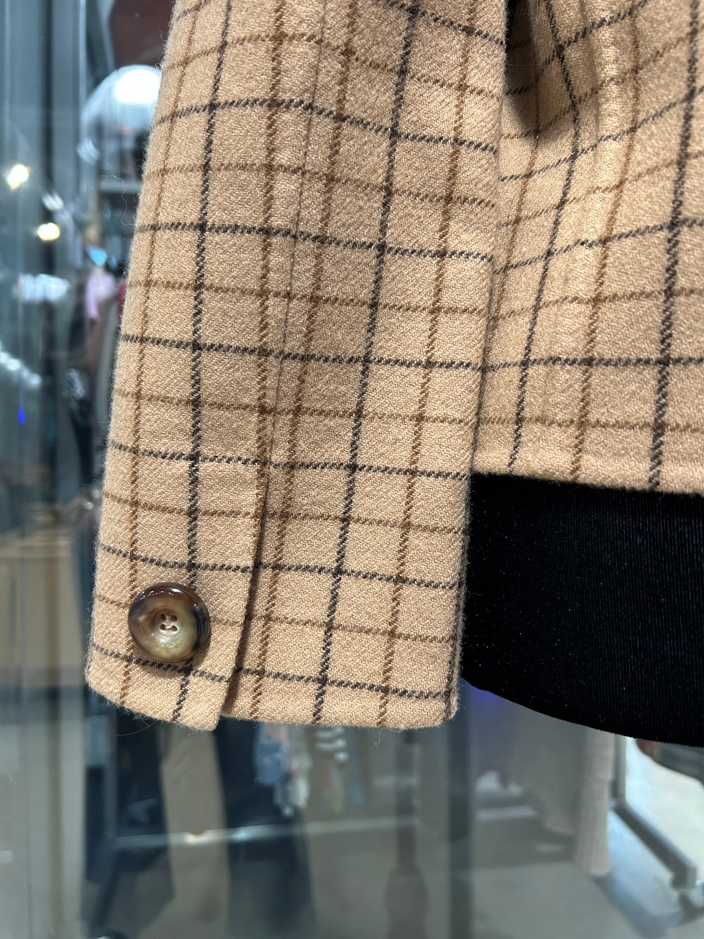 “Michael Kors Collection” Checkered Double-Breasted Jacket