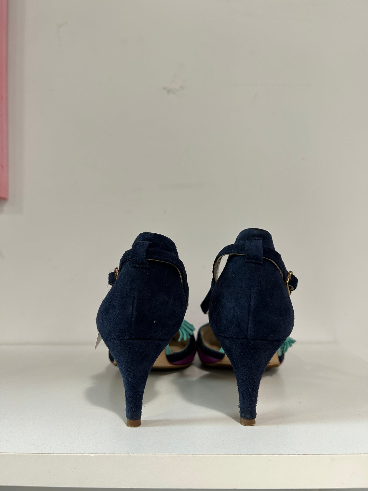“Boden” Suede Ankle Strap Heels